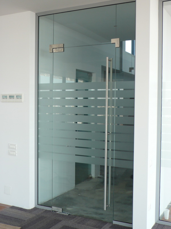 Promotion on glass doors